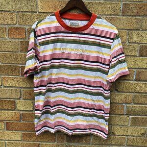 Vintage Striped Guess Shirt Medium